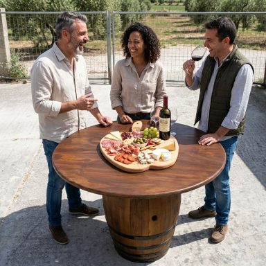 Table avec ilôt central