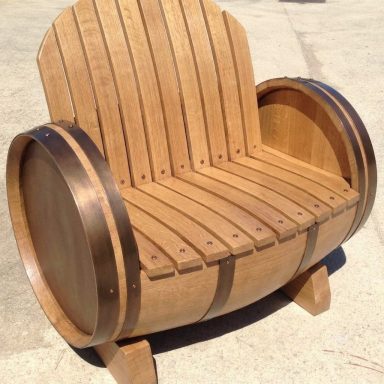 Fauteuil couleur bois Noyer clair, cerclage Bronze Fauteuil couleur bois Noyer clair, cerclage Bronze